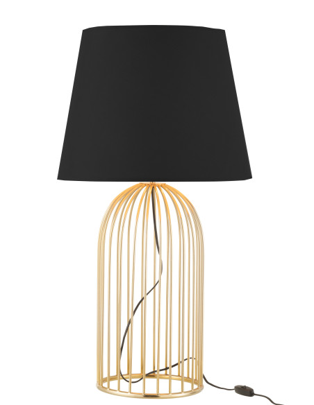 Base de lampe + Abat-jour Joni en fer doréJ-Line Base de lampe + Abat-jour Joni en fer doréJ-Line