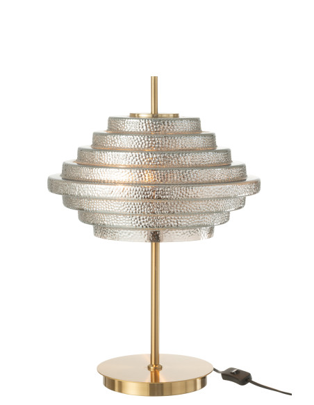 Lampe de table LED en métal/doré en verre fuméJ-Line Lampe de table LED en métal/doré en verre fuméJ-Line