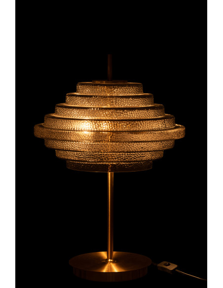 Lampe de table LED en métal/doré en verre fuméJ-Line Lampe de table LED en métal/doré en verre fuméJ-Line