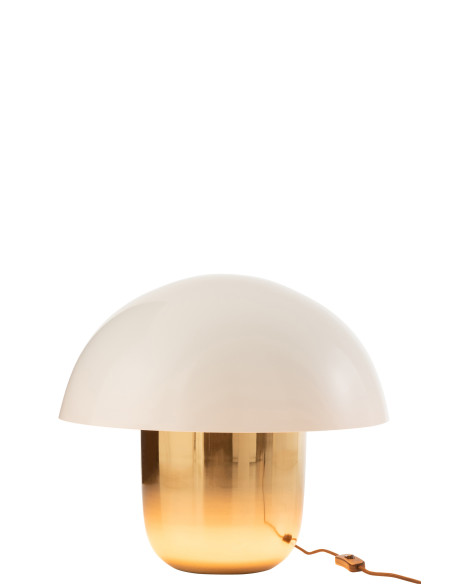 Lampe Champignon en Fer Blanc/Or GrandeJ-Line Lampe Champignon en Fer Blanc/Or GrandeJ-Line