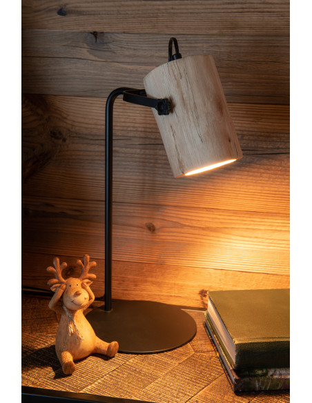Lampe de bureau en bois naturel Silas BeranganJ-Line