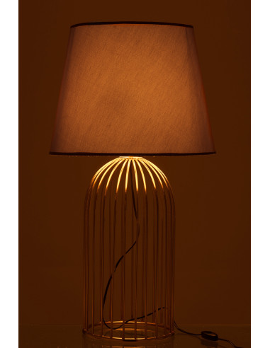 Base de lampe + Abat-jour Joni en fer doréJ-Line