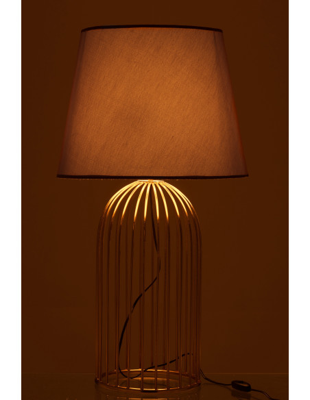 Base de lampe + Abat-jour Joni en fer doréJ-Line Base de lampe + Abat-jour Joni en fer doréJ-Line