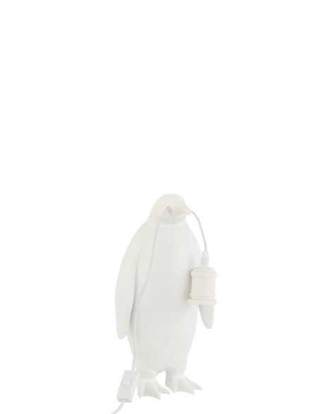 Lampe de table Pingouin en résine blanche petiteJ-Line Lampe de table Pingouin en résine blanche petiteJ-Line