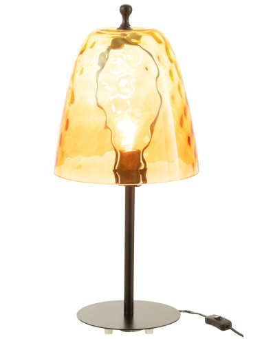 Lampe de table en verre jaune OcéaneJ-Line