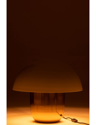 Lampe Champignon en Fer Blanc/Or GrandeJ-Line