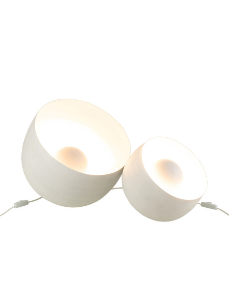 Lampe en métal blanc grandeJ-Line