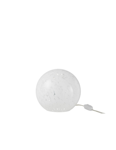 Lampe Dany Spots Verre Blanc Petit RondJ-Line Lampe Dany Spots Verre Blanc Petit RondJ-Line