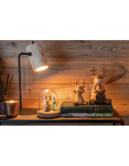 Lampe de bureau en bois naturel Silas BeranganJ-Line