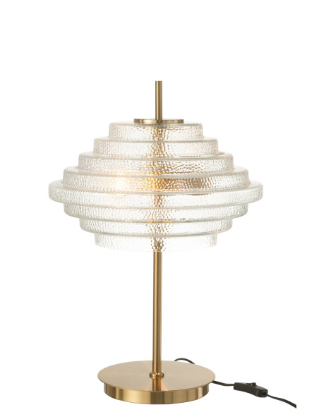 Lampe de table LED en métal doré/verre transparentJ-Line Lampe de table LED en métal doré/verre transparentJ-Line