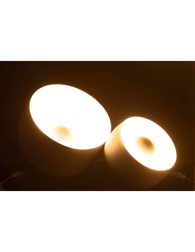 Lampe en métal blanc grandeJ-Line