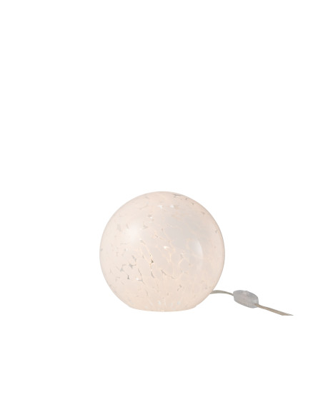 Lampe Dany Spots Verre Blanc Petit RondJ-Line Lampe Dany Spots Verre Blanc Petit RondJ-Line