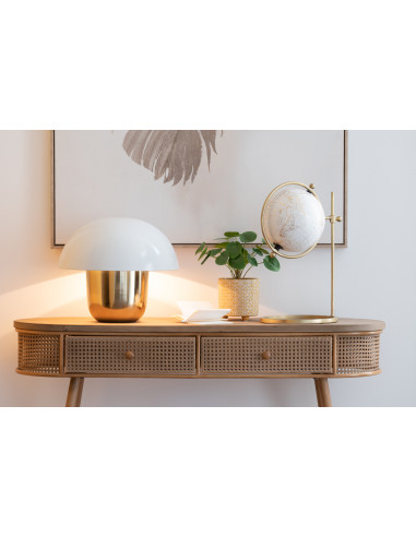 Lampe Champignon en Fer Blanc/Or GrandeJ-Line