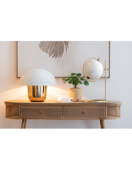 Lampe Champignon en Fer Blanc/Or GrandeJ-Line Lampe Champignon en Fer Blanc/Or GrandeJ-Line