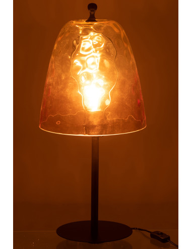 Lampe de table en verre jaune OcéaneJ-Line