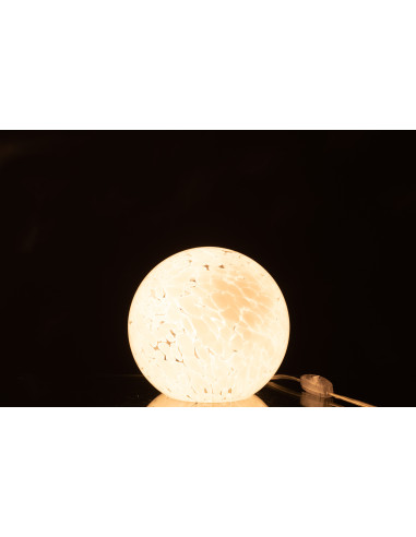 Lampe Dany Spots Verre Blanc Petit RondJ-Line