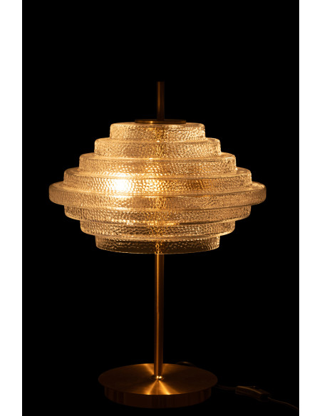 Lampe de table LED en métal doré/verre transparentJ-Line Lampe de table LED en métal doré/verre transparentJ-Line
