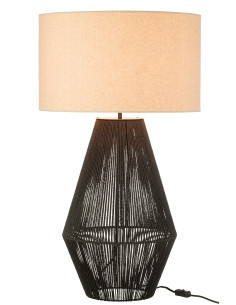 Lampe de table en métal/papier noirJ-Line