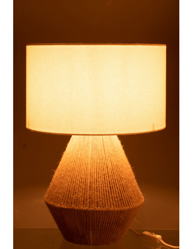 Lampe de table en corde de jute naturelleJ-Line