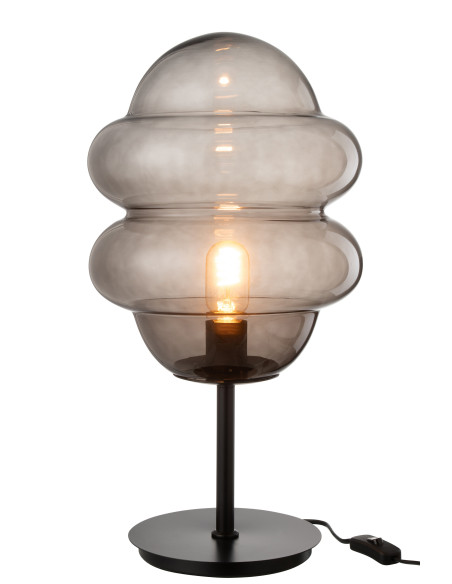 Lampe de table cuillère à miel verre grisJ-Line Lampe de table cuillère à miel verre grisJ-Line