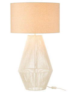 Lampe de table en métal/papier blancJ-Line