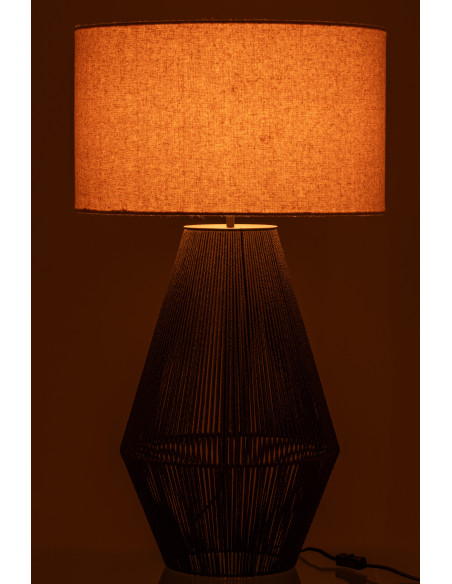 Lampe de table en métal/papier noirJ-Line