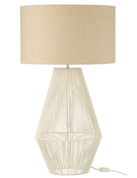 Lampe de table en métal/papier blancJ-Line Lampe de table en métal/papier blancJ-Line