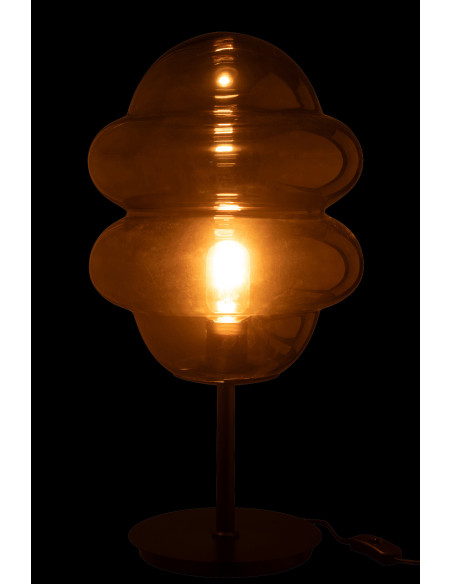 Lampe de table cuillère à miel verre grisJ-Line Lampe de table cuillère à miel verre grisJ-Line