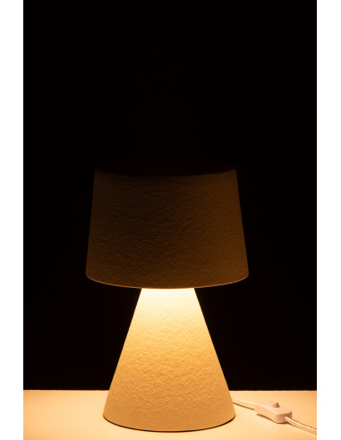 Lampe de table petite abat-jour en grès beigeJ-Line