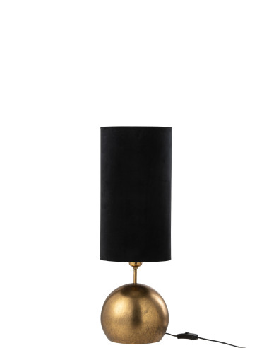 Lampe Boule Fer/Velours Or/NoirJ-Line
