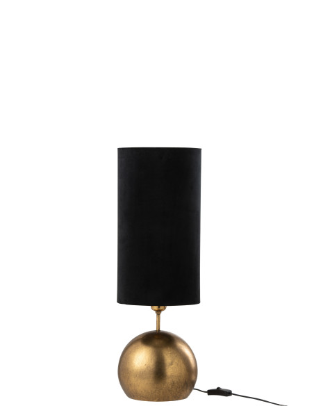 Lampe Boule Fer/Velours Or/NoirJ-Line Lampe Boule Fer/Velours Or/NoirJ-Line