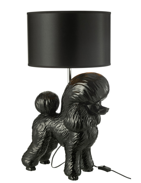 Lampe Caniche en résine noireJ-Line Lampe Caniche en résine noireJ-Line