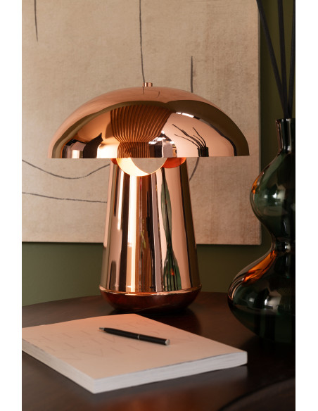 Lampe de table en métal cuivre champignonJ-Line Lampe de table en métal cuivre champignonJ-Line