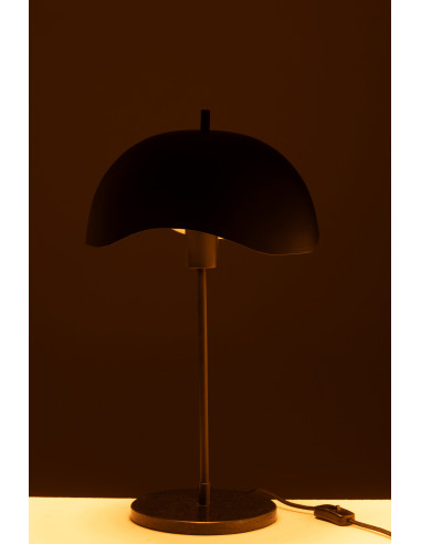 Lampe de table en métal/marbre noirJ-Line