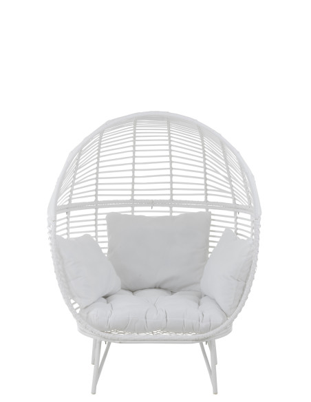 Chaise longue ovale en acier blancJ-Line Chaise longue ovale en acier blancJ-Line