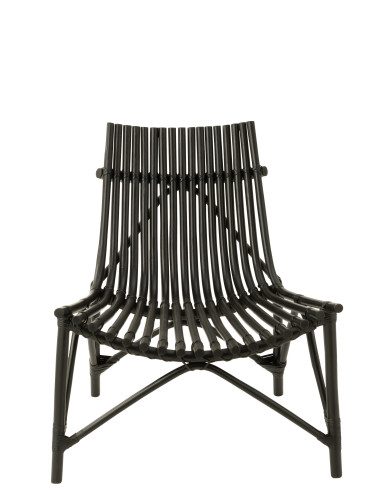 Chaise en rotin noirJ-Line