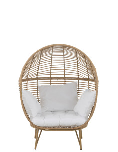 Chaise longue ovale en acier naturelJ-Line 2