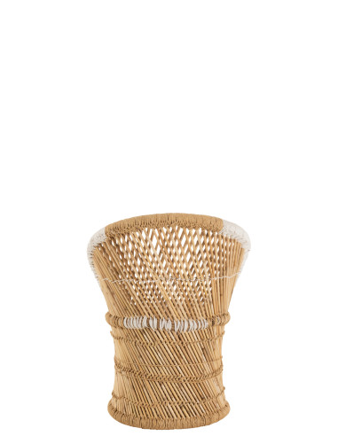 Dossier de chaise en bambou naturel/blanc enfantJ-Line