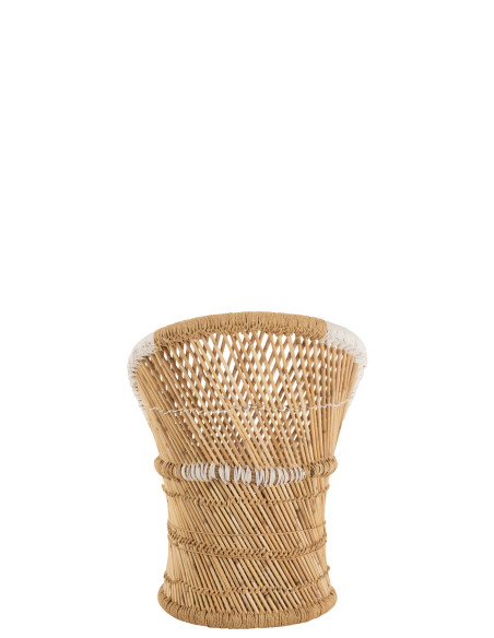 Dossier de chaise en bambou naturel/blanc enfantJ-Line Dossier de chaise en bambou naturel/blanc enfantJ-Line