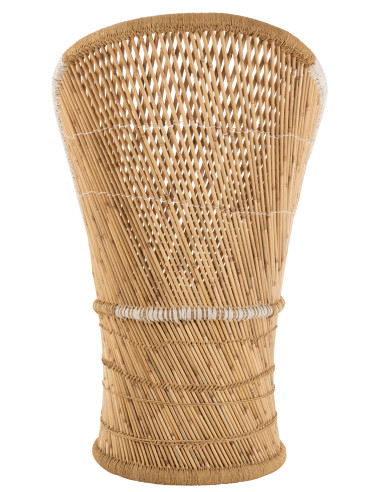 Dossier de chaise en bambou naturel/blanc pour adulteJ-Line