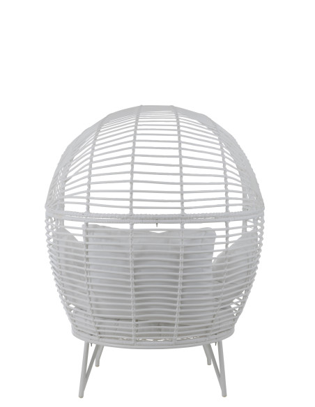 Chaise longue ovale en acier blancJ-Line Chaise longue ovale en acier blancJ-Line