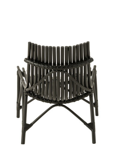 Chaise en rotin noirJ-Line