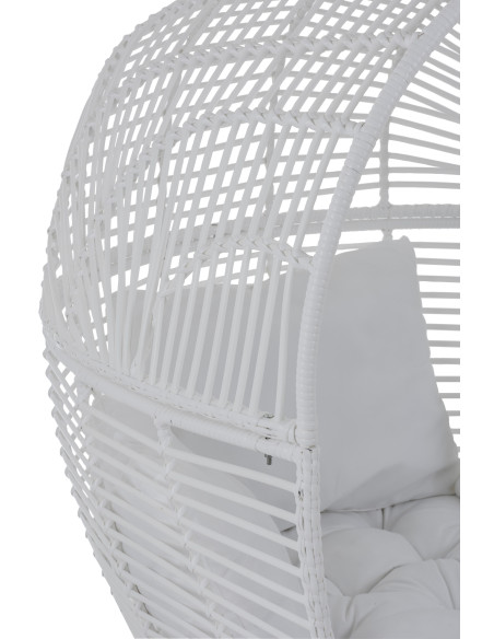 Chaise longue ovale en acier blancJ-Line Chaise longue ovale en acier blancJ-Line