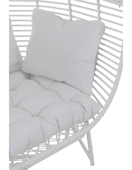 Chaise longue ovale en acier blancJ-Line Chaise longue ovale en acier blancJ-Line