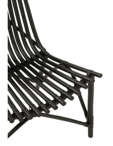 Chaise en rotin noirJ-Line