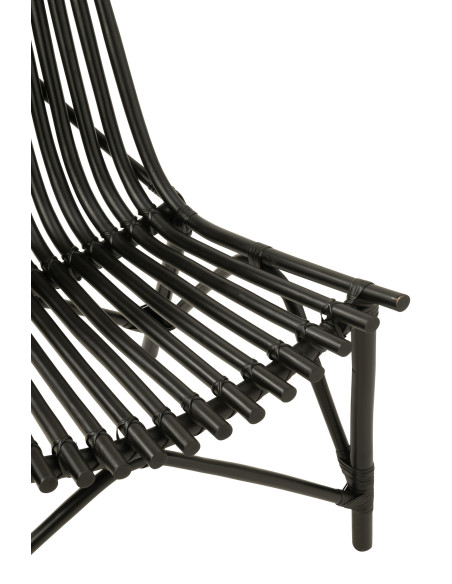Chaise en rotin noirJ-Line Chaise en rotin noirJ-Line