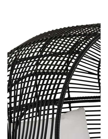 Chaise longue ovale en acier noirJ-Line Chaise longue ovale en acier noirJ-Line