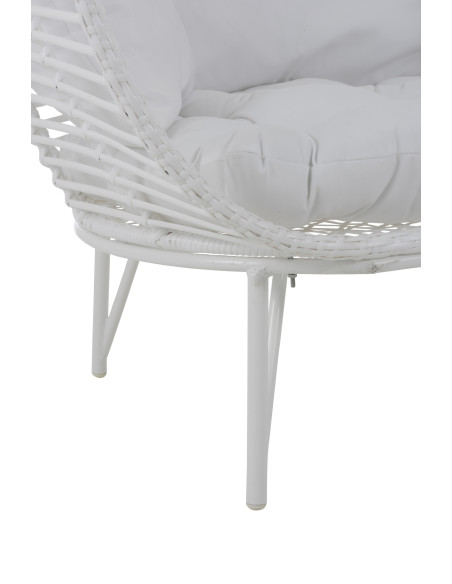 Chaise longue ovale en acier blancJ-Line Chaise longue ovale en acier blancJ-Line