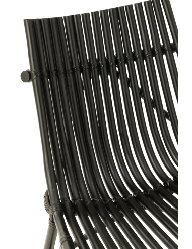 Chaise en rotin noirJ-Line