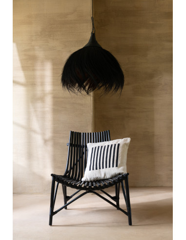 Chaise en rotin noirJ-Line